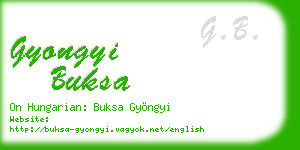 gyongyi buksa business card