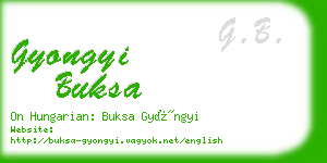 gyongyi buksa business card